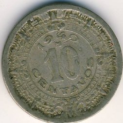 Мексика 10 сентаво 1940 год