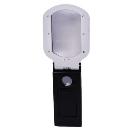 Лупа настольная складная с подсветкой с 7 LED подсветкой/ультрафиолет 10х/25х 3AAA TH-7018-FX 108