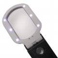 Лупа настольная складная с подсветкой с 7 LED подсветкой/ультрафиолет 10х/25х 3AAA TH-7018-FX 108