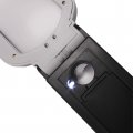 Лупа настольная складная с подсветкой с 7 LED подсветкой/ультрафиолет 10х/25х 3AAA TH-7018-FX 108