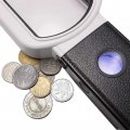 Лупа настольная складная с подсветкой с 7 LED подсветкой/ультрафиолет 10х/25х 3AAA TH-7018-FX 108