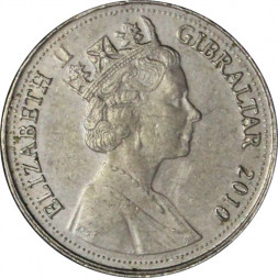 Гибралтар 5 пенсов 2010 год
