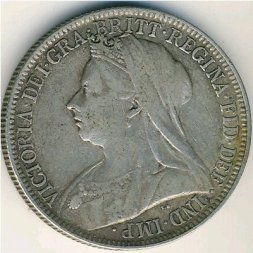 Великобритания 2 шиллинга (1 флорин) 1900 год