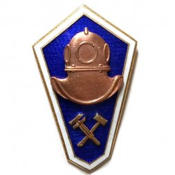 Знак (гробик) об окончании среднего специального образования по водолазному делу (техническое). ЛМД