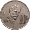 Мексика 20 сентаво 1974 год - Игнасио Мадеро (медно-никелевый сплав)