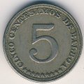 Панама 5 сентесимо 1929 год