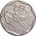Свазиленд 20 центов 2011 год - Мсвати III
