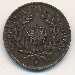 Парагвай 1 чентезимо 1870 год