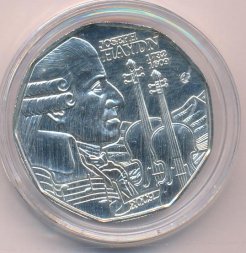 Австрия 5 евро 2009 год - Йозеф Гайдн