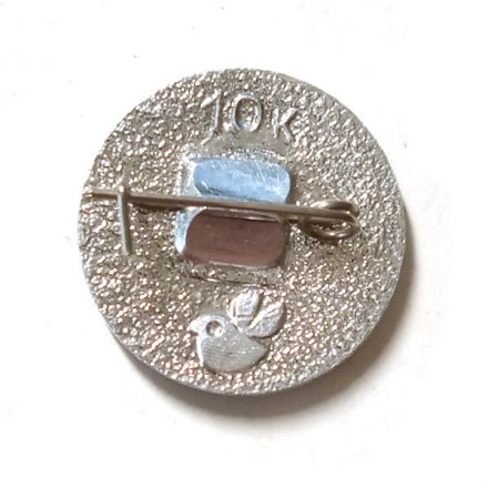 Значок В.И. Ленин, круглый (красный фон)