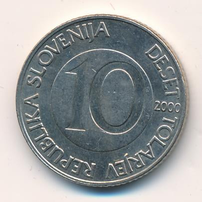 Словения 10 толаров 2000 год - Лошадь