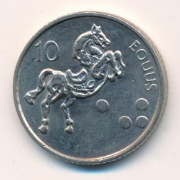 Монета Словения 10 толаров 2000 год - Лошадь