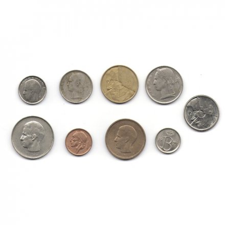 Набор из 9 монет Бельгия 1948-1993 - Фламандская версия - Belgie