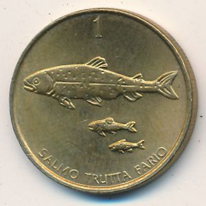 Словения 1 толар 2001 год - Форель