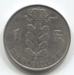Бельгия 1 франк 1966 год BELGIQUE