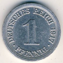 Германия 1 пфенниг 1917 год (A)