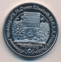 Монета Южная Джорджия и Южные Сэндвичевы острова 2 фунта 2007 год - Свадьба Королевы