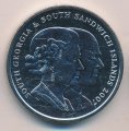 Южная Джорджия и Южные Сэндвичевы острова 2 фунта 2007 год - Свадьба Королевы