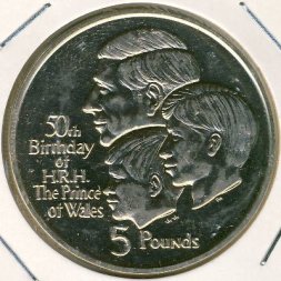 Гибралтар 5 фунтов 1998 год
