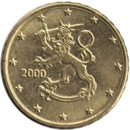 Финляндия 10 евроцентов 2000 год - Герб Финляндии