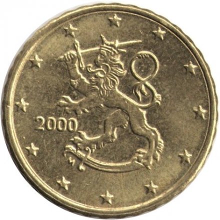 Финляндия 10 евроцентов 2000 год - Герб Финляндии