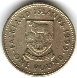 Монета Фолклендские острова 1 фунт 1999 год