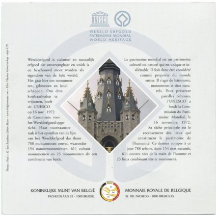 Набор из 8 евромонет и жетона Бельгия 2008 год (в буклете)
