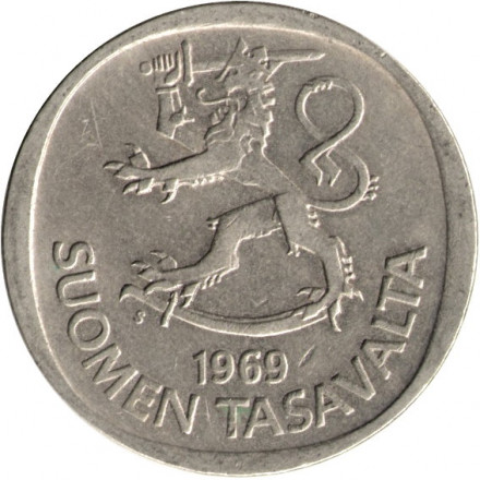 Финляндия 1 марка 1969 год