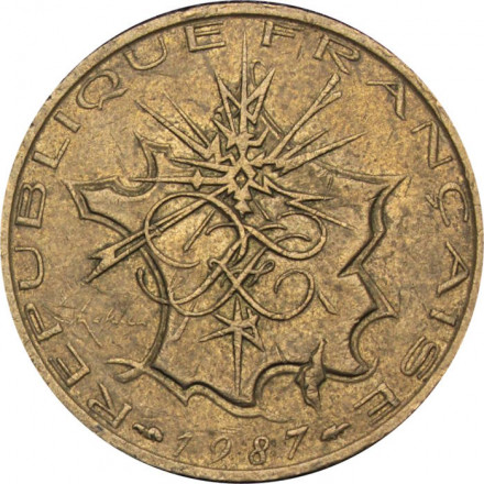 Франция 10 франков 1987 год