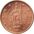 Сан-Марино 2 евроцента 2006 год - Статуя Свободы в городе Сан-Марино
