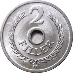 Венгрия 2 филлера 1960 год UNC