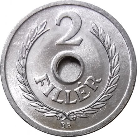 Венгрия 2 филлера 1960 год UNC