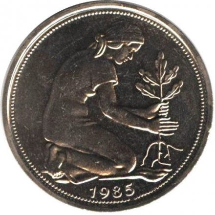 ФРГ 50 пфеннигов 1985 год (D)