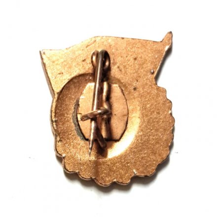 Значок ГДР 1962 г. FDJ. Союз свободной немецкой молодёжи. Карл Маркс. Комсомол, тяжелый (тип 2)