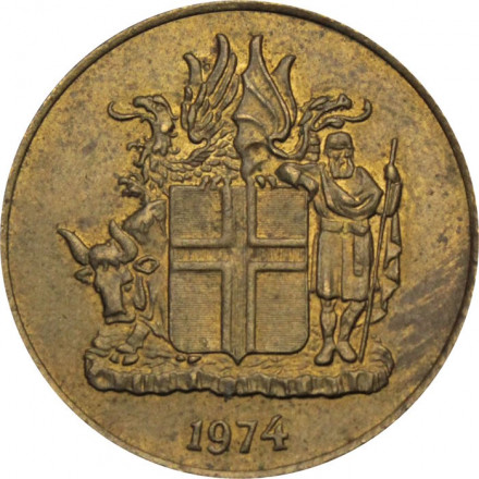 Исландия 1 крона 1974 год