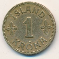 Исландия 1 крона 1929 год