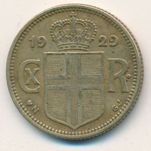 Исландия 1 крона 1929 год
