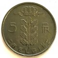 Бельгия 5 франков 1976 год BELGIE