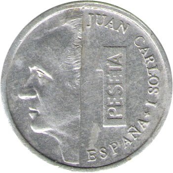 Испания 1 песета 1992 год - Король Хуан Карлос I