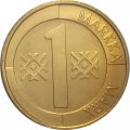 Финляндия 1 марка 1999 год UNC