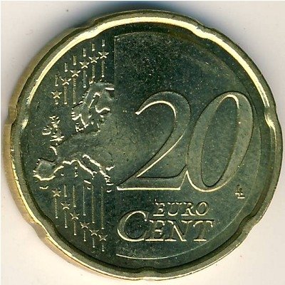 Испания 20 евроцентов 2007 год