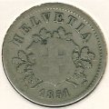 Швейцария 10 раппенов 1851 год