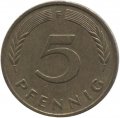 ФРГ 5 пфеннигов 1988 год - F