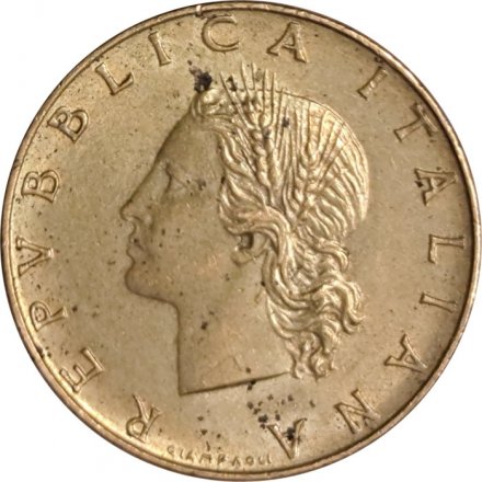 Италия 20 лир 1976 год