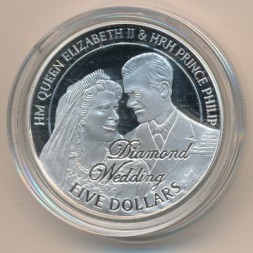 Монета Науру 5 долларов 2007 год