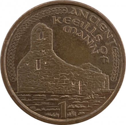 Остров Мэн 1 пенни 2002 год - Руины древней часовни (&quot;AE&quot; на реверсе)
