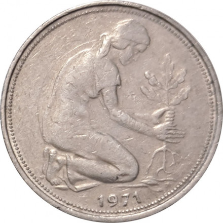 ФРГ 50 пфеннигов 1971 год (F)