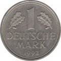 ФРГ 1 марка 1992 год (A)