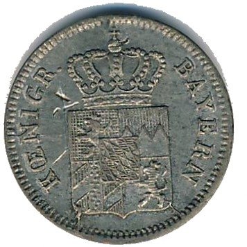 Бавария 1 крейцер 1856 год