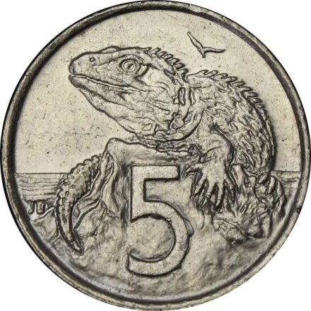 Новая Зеландия 5 центов 1999 год - Гаттерия